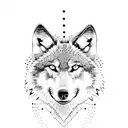 wolf inside a Footprint tattoo design idea