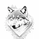 wolf inside a Footprint tattoo design idea