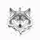 2 wolves howling at moon tattoo design idea