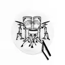 cool drum set tattoo design idea