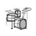 cool drum set tattoo design idea