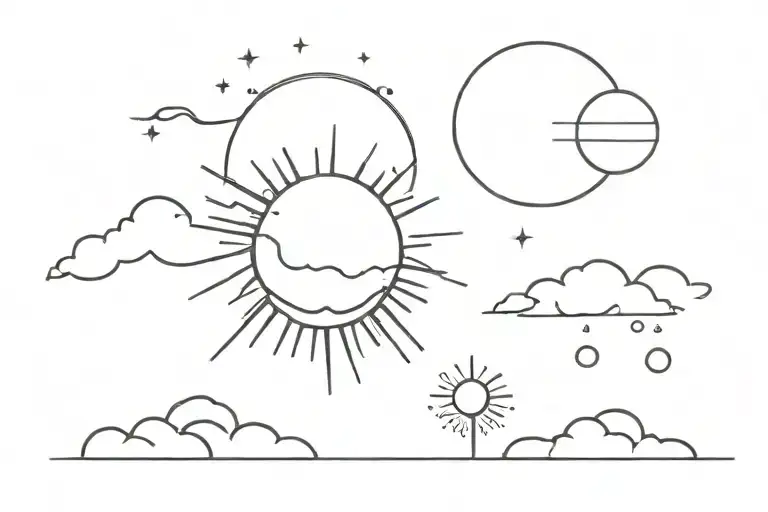 the sun will shine for you too Despite the rainy days tattoo design idea