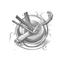 one cinnamon stick without anything else tattoo design idea