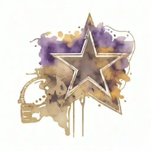 Combine the Dallas Cowboys and K State football logos into a unique and intricate design tattoo design idea