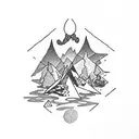 outer wilds game campfire tattoo design idea