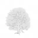 oak tree tattoo design idea