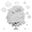 oak tree tattoo design idea