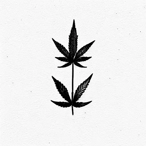 Marijuana Leaf Temporary Tattoo (Set of 3) – Small Tattoos