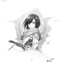 Mikasa Ackerman, Attack on Titan tattoo design idea