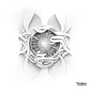 number 7  tattoo design idea