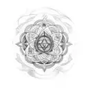 7 chakras with energy flow tattoo design idea