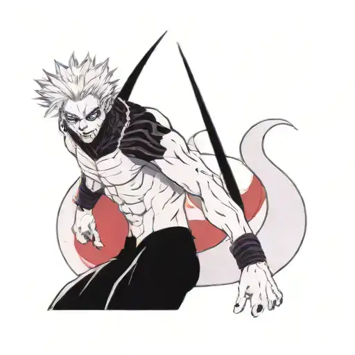 mahito final form from jujutsu kaisen [curse energy] tattoo design idea
