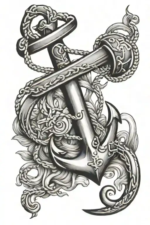 navy anchor design tattoo design idea