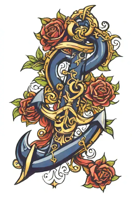 navy anchor design tattoo design idea
