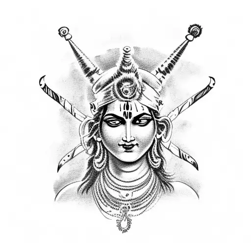 Shiva Kali tattoo design idea