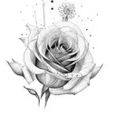 rose, marigold, daisy, daffodil  tattoo design idea