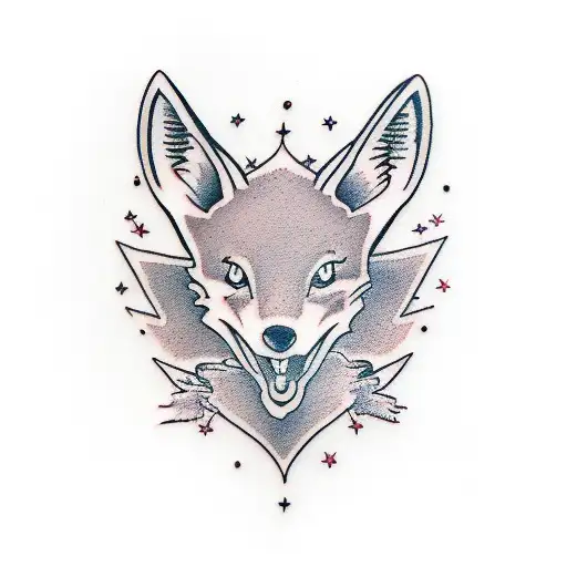 No regrets coyote  tattoo design idea