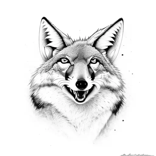 No regrets coyote  tattoo design idea