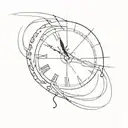 time is a vortex tattoo design idea