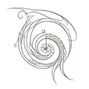 time is a vortex tattoo design idea