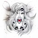 ahegao  tattoo design idea