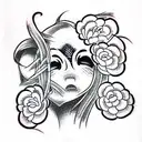 ahegao  tattoo design idea