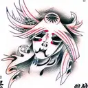 ahegao  tattoo design idea