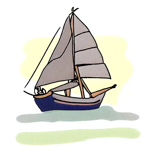 old sail ships tattoo design idea