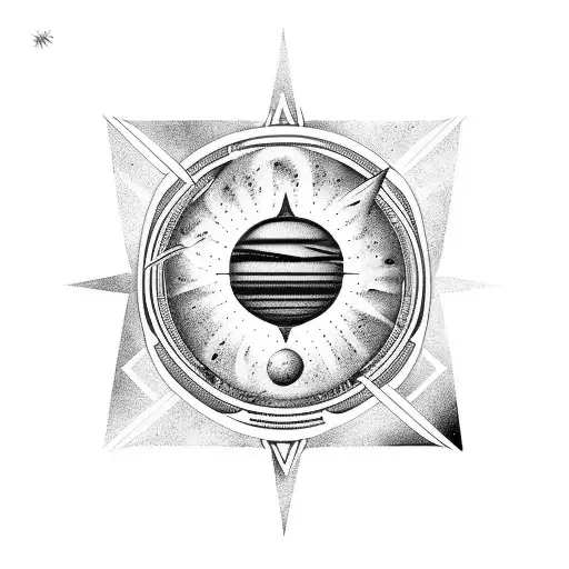 Saturn and Uranus  tattoo design idea