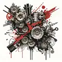names hidden within tattoo design idea