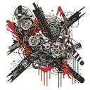 names hidden within tattoo design idea