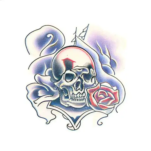 strong headache tattoo design idea