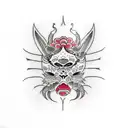 strong headache tattoo design idea