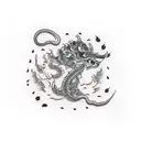 strong headache tattoo design idea