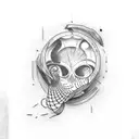 migraine tattoo design idea