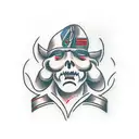 straight razor tattoo design idea