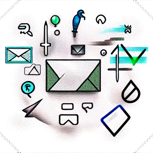 emblem of email marketer tattoo design idea