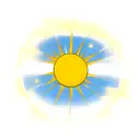 A minimalist design of a sun with rays transforming into chill waves, symbolizing the client's love for both the sun and relaxation tattoo design idea