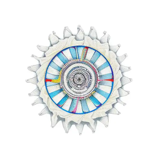 Dharma wheel tattoo design idea