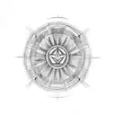 Dharma wheel tattoo design idea
