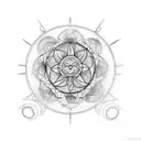 Dharma wheel tattoo design idea