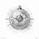 Dharma wheel meats Deathstar tattoo design idea