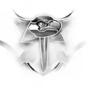 Combine the Seahawks logo with a tribal design tattoo design idea