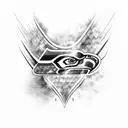 Combine the Seahawks logo with a tribal design tattoo design idea