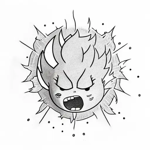 calcifer from The Howl's Moving Castle as couple tattoo tattoo design idea