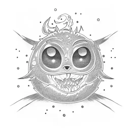 calcifer miyazaki style for couple tattoo design idea