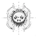 calcifer from The Howl's Moving Castle as couple tattoo tattoo design idea