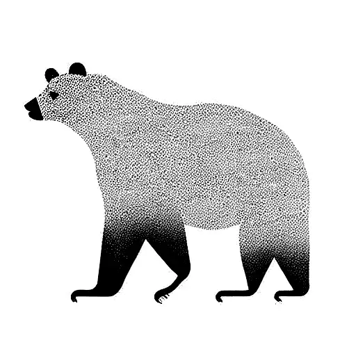 a bear made from mountain and forest with birds above tattoo design idea