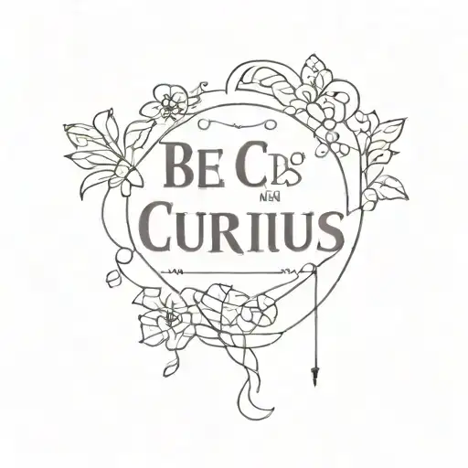 "Be curious. Not judgemental" tattoo design idea