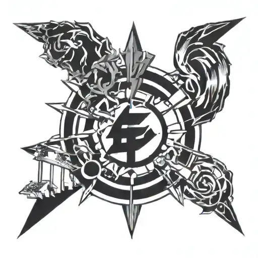 linkin park hybrid theory album cover tattoo design idea